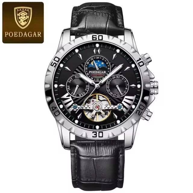 Poedagar Water-resistant Leather Watch - Image 3