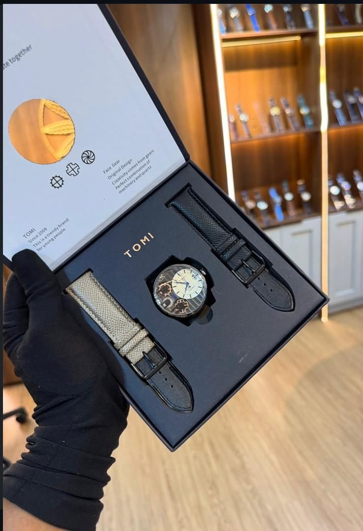 Tomi Double Leather Watch - Image 3