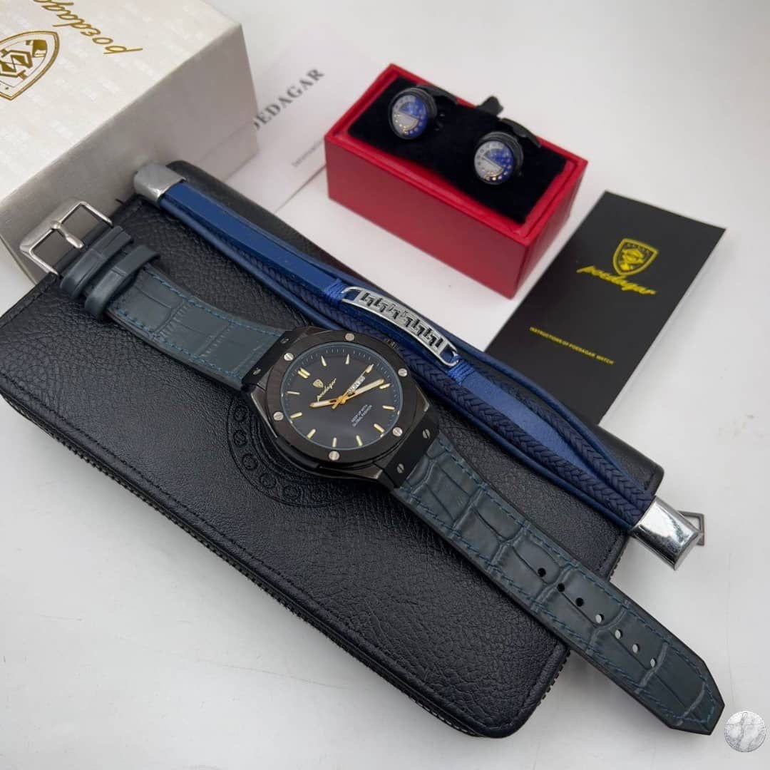 Poedagar Leather Watch Set