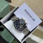 Poedagar automatic chain watch with stainless steel case, sapphire glass, and water‑resistant dial