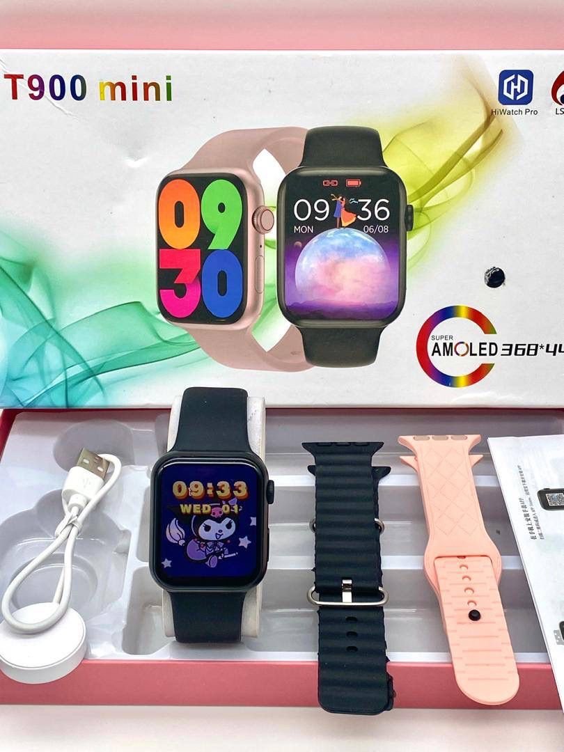 Black Smart Series 12 smartwatch displaying split-screen interface with health metrics